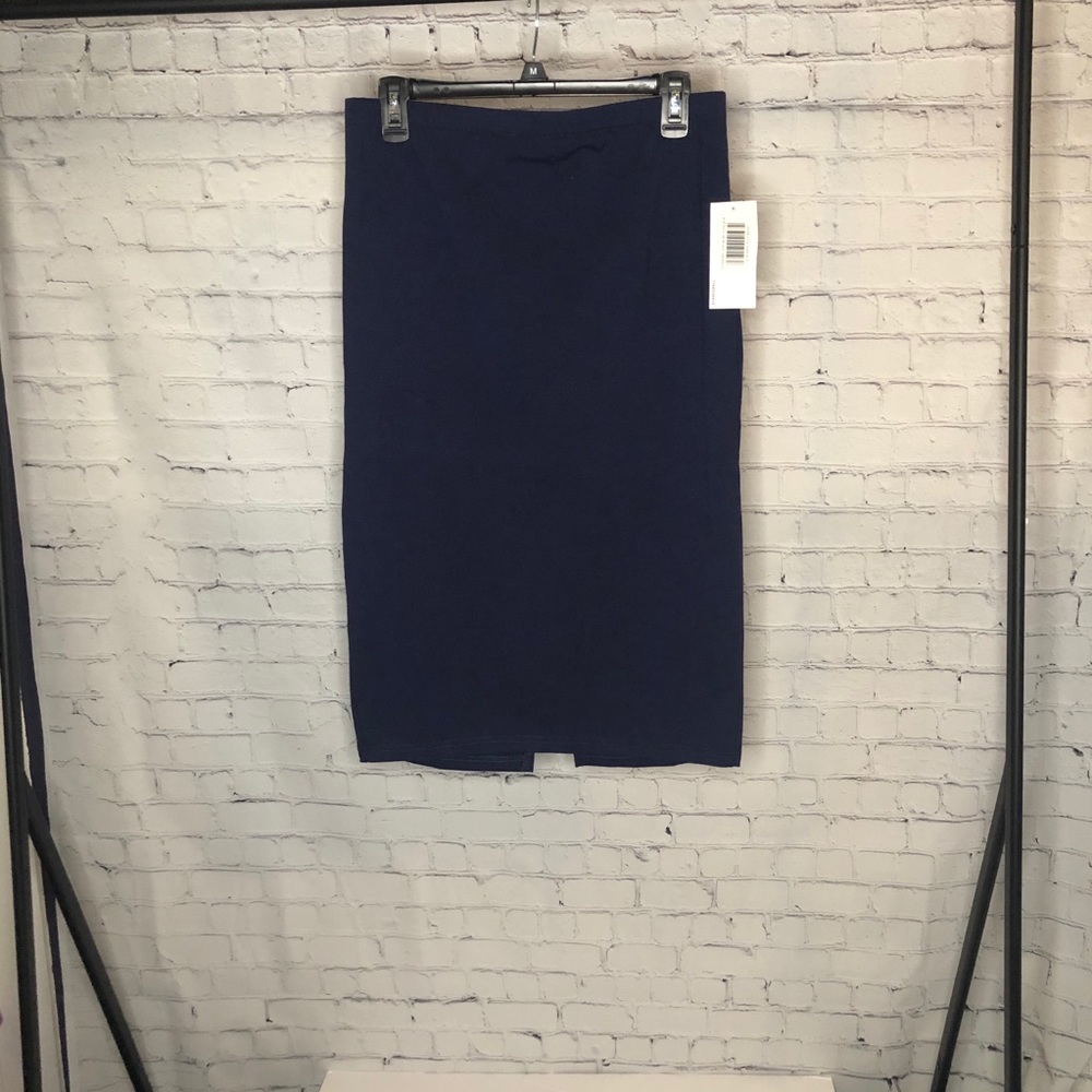 JustFab Dark purple Pencil Midi Skirt Size: Large